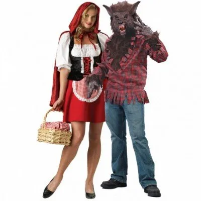 cappuccetto rosso vestito di coppia
