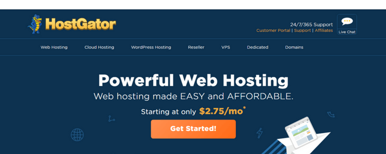 hostgator homepage