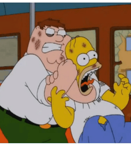 peter griffin contro homer simpson